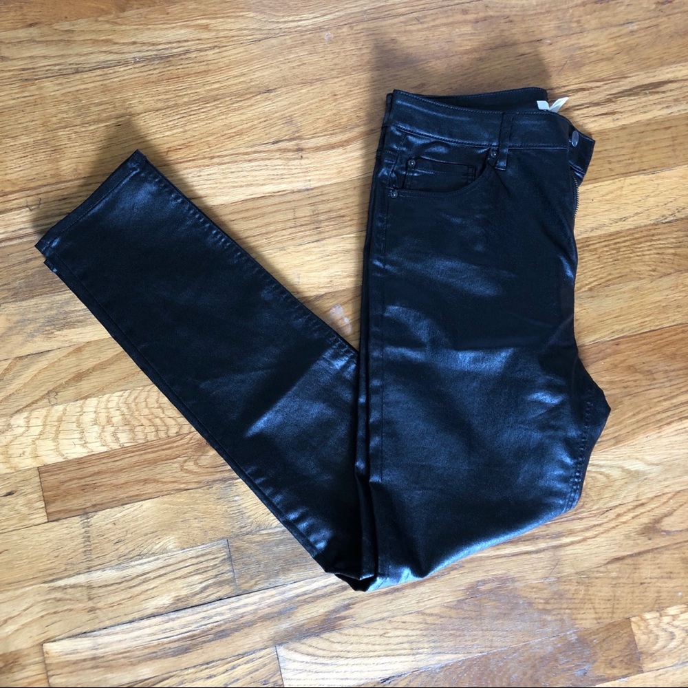 H&M Faux Leather Skinny Pants
